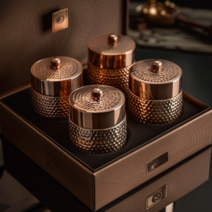 Coffret Cadeau en Cuivre – Artisanat Marocain de Luxe